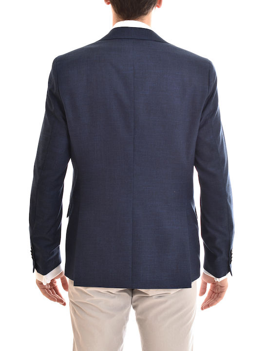 Bizzaro Micropatterned Blazer-dark Blue Σκούρο Μπλε Bz2313182_855-11