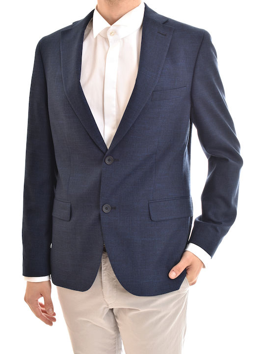 Bizzaro Micropatterned Blazer-dark Blue Σκούρο Μπλε Bz2313182_855-11