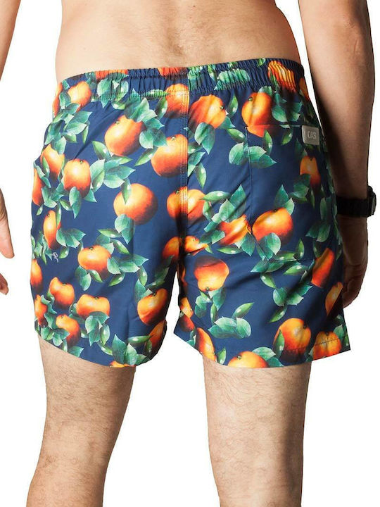 Oas Swimwear Dark Orange Blue Men's 5001-156 Oas Swimwear Dark Orange Blue Men's 5001-156