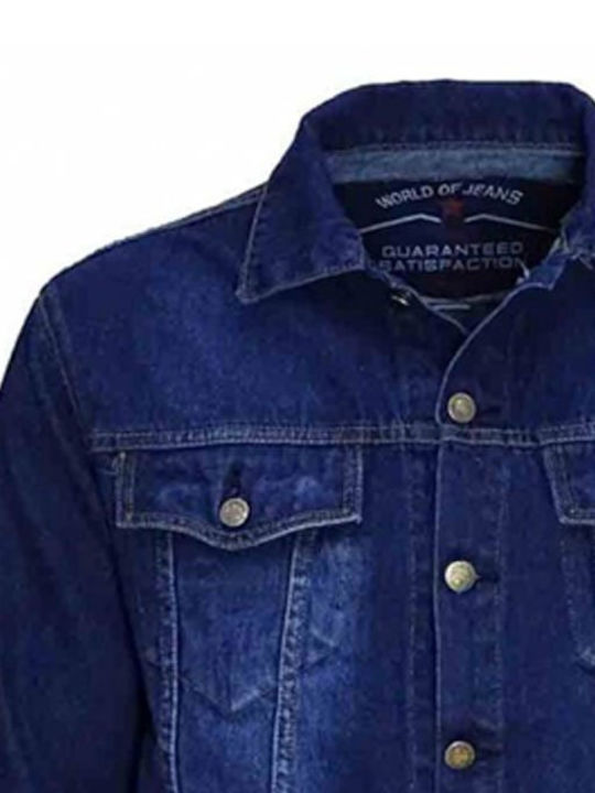 Luciano Faketti Denim Jacket Western Blue