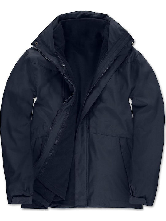 Herren Jacken 3 in 1 Ju873 B&c Corporate Marineblau Herren Jacken 3 in 1 Ju873 B&c Corporate Marineblau