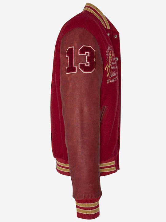 Schott Nyc Lcteddybd1 Leather Jacket Red Schott Nyc Lcteddybd1 Leather Jacket Red