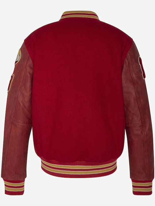 Schott Nyc Lcteddybd1 Leather Jacket Red