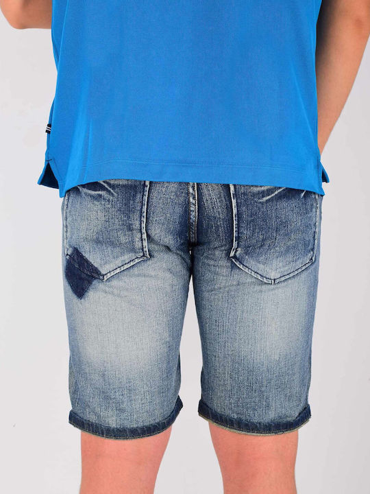 Herren Shorts Jean Blau 5-Taschen Lederpatch Logo Aufnäher Im Rücken Normale Passform H8527i60332km13en.middle Blau Denim Herren Shorts Jean Blau 5-Taschen Lederpatch Logo Aufnäher Im Rücken Normale Passform H8527i60332km13en.middle Blau Denim