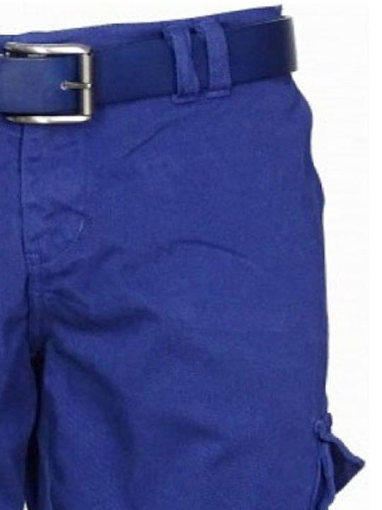 Luciano Faketti Βερμούδα Ελαστική Cargo Μπλέ Cotton-98% Lycra 2%
