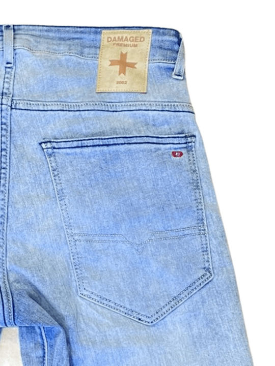 Damaged Denim Short Pants Rs14 Blue Blue