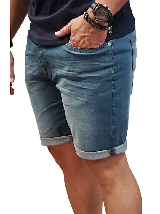 Marcus 19-200188 Lesli Shorts 2144 Slim Fit Blue Denim Shorts Jean Blue
