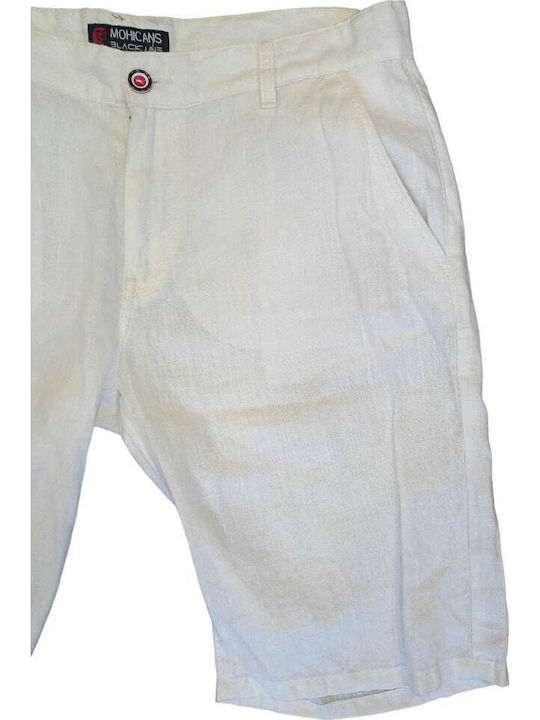 Mohicans Herren Shorts Weiß Leinen Mohicans Herren Shorts Weiß Leinen