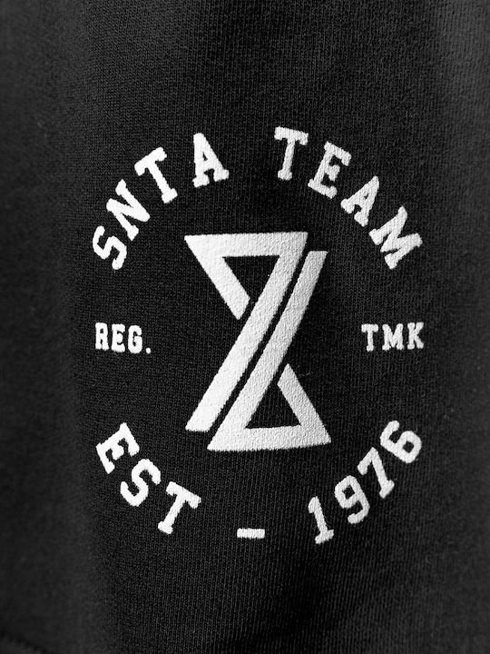 Snta Βερμούδα Τύπωμα&λευκό Κορδόνι Μαύρο