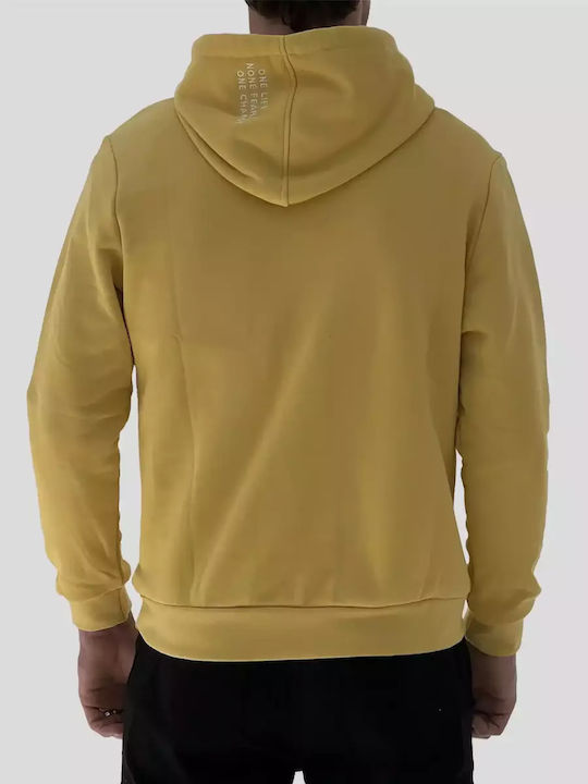 Hanorac Bărbați Fleece Interior Cu Glugă Tommy Life Galben Căldură și Stil