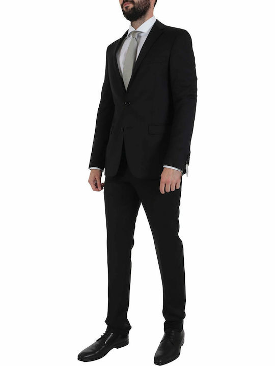 Tom Frank Κοστουμι Sl302/t-111 Super 110s Vitale Barberis Canonico Μαυρο