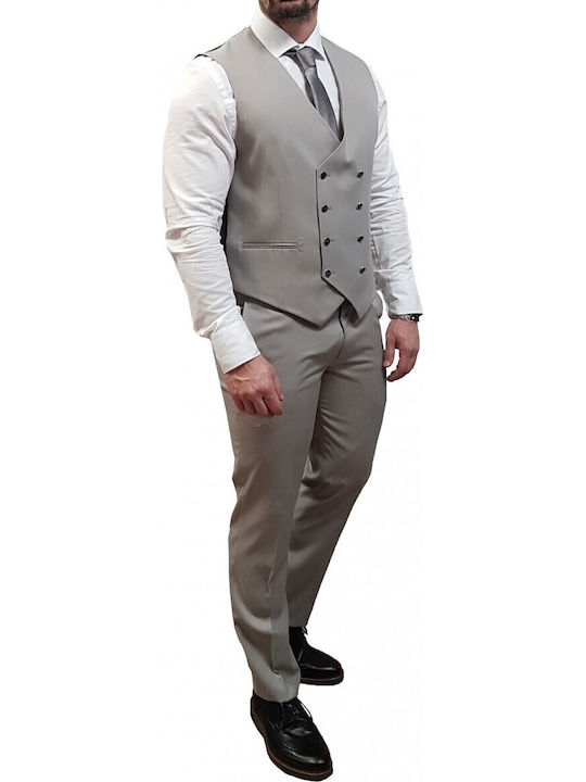 19v69 Versace 07.29.angelo Mod.2 Grey Κουστούμι Gray Melange
