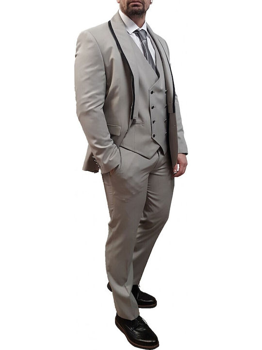 19v69 Versace 07.29.angelo Mod.2 Grey Κουστούμι Gray Melange