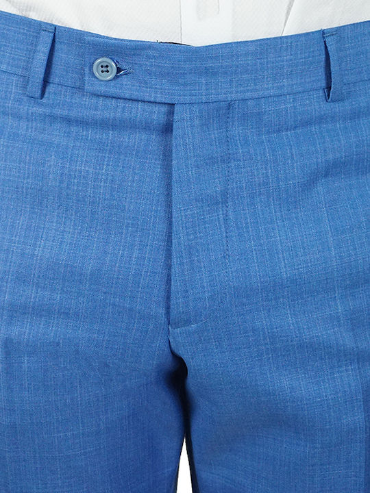 Boston Ανδρικό Κουστούμι Μπλε Ρουά Slim Fit 4501/4 65% Πολυεστέρας 35% Βισκόζη
