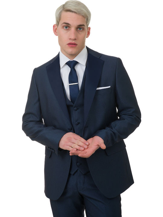 Men's Suit Vest Wedding Italian Job 811604 02w V Blue