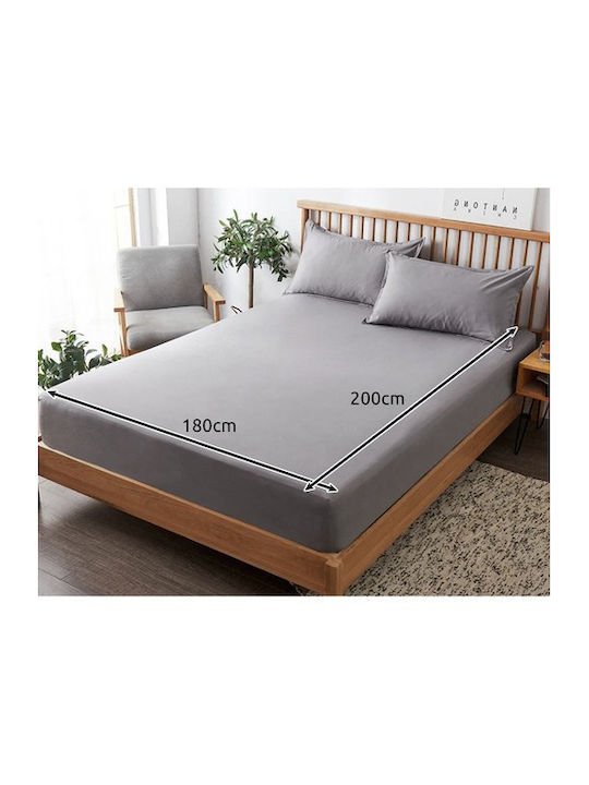 Ruhhy Sheet King Size with Elastic 180x200+20cm. Beige