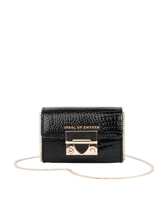 Ideal Sweden Wallet Model Liv Padlock In Snake Design Removable Chain 105 Cm Black
