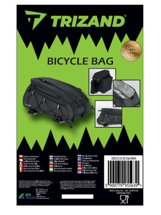 Trizand Gepäckträgertasche Schwarz