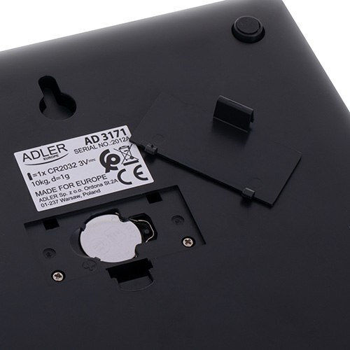 Adler Digitale Küchenwaage bis 10kg Schwarze