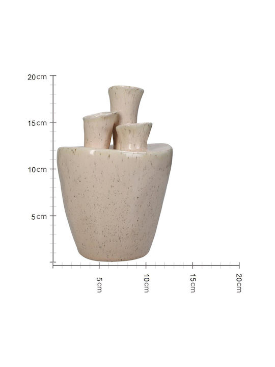 ArteLibre Decorative Vase Ecru 13.5x13x19cm