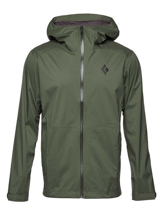 Black Diamond Men’s Stormline Stretch Rain Tundra Waterproof Jacket Tundra
