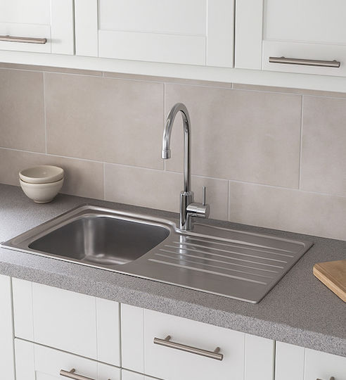 Donau DE 171 Ένθετος Inox Σατινέ Μ78xΠ50cm Ασημί