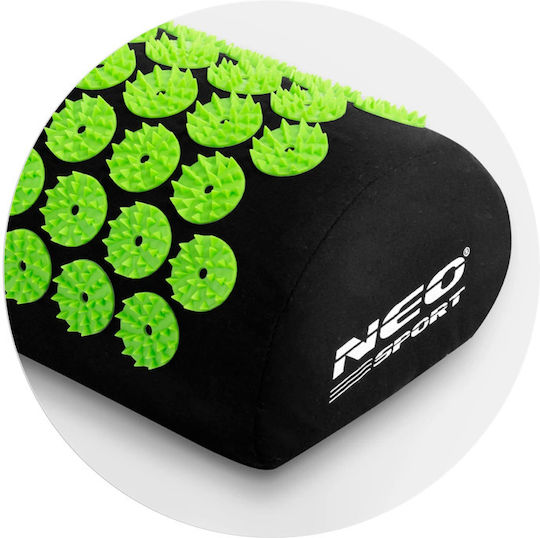 Saltea de Acupresiune Neorelax de la Idealstore Tehnologie de Presare la Cald Husă Detasabilă Geantă de Depozitare Ajută la Diverse Afecțiuni Culoare Negru Verde