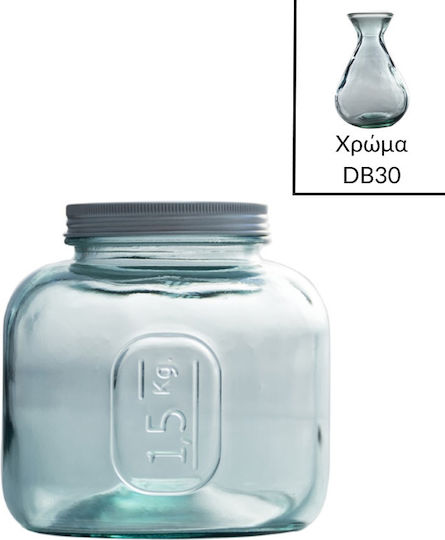 Vidrios San Miguel Βάζο Γενικής Χρήσης με Καπάκι Γυάλινο Διάφανο 1500ml 1τμχ