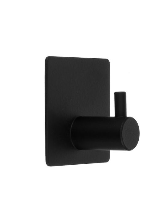 Single Wall-Mounted Bathroom Hook ​2.5x4.5cm Black