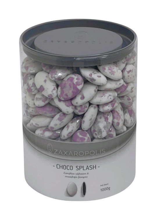 Zaxaropolis Κουφέτα Choco Splash σε Σχήμα Κλασικό με Γεύση Καρύδα Λιλά 1000gr
