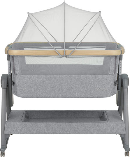 Kikka Boo Cradle-Park Nanna 2 with Mattress and Wheels Gray