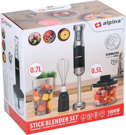 Alpina Appliances Ραβδομπλέντερ με Ανοξείδωτη Ράβδο 1000W