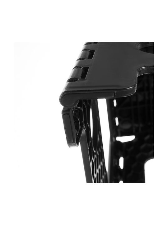 Plastic Outdoor Stool Black 40x22x39cm