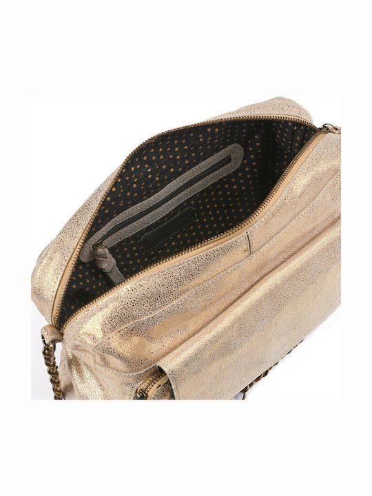 Leather Women's Bag Shoulder Gold