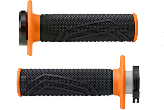 Mânere Pereche Emduro Mx D200 D-lock Negre Portocalii Lock On Grips D20046c4045h8-0 Domino