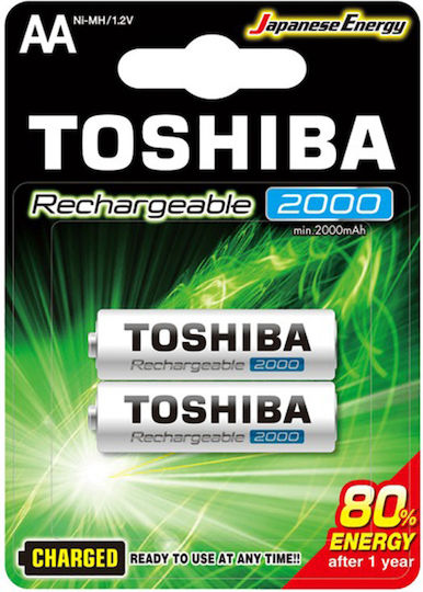 Toshiba Επαναφορτιζόμενες Μπαταρίες AA 2000mAh 2τμχ