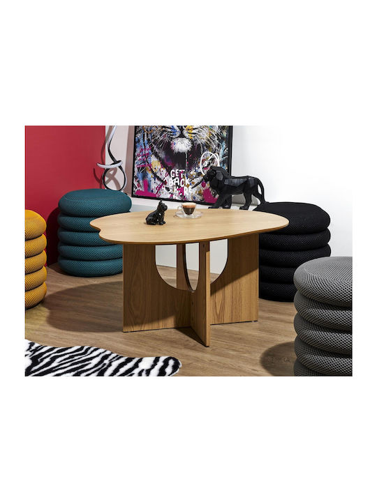 Rundes Zentral Kaffeetisch Calypso Holz Beiges M80xL60xH42cm