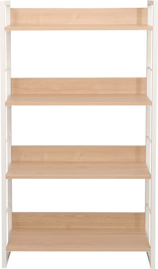 Bibliothek Dorfie Natural, White 70x30x124.5cm
