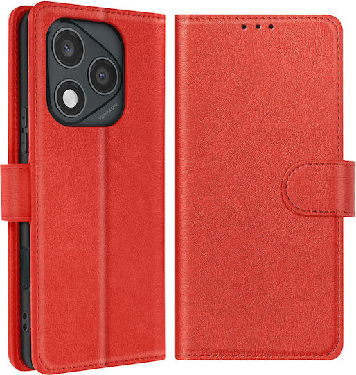 Avizar Case Honor 400 Lite Clapet Wallet Video Holder Red