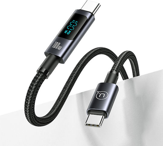 Eko 100w Type-c To Lightning Charging Cable Display Sf Model Led Screen 1.2m Black