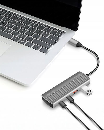 LogiLink Hub 5 Θυρών USB 3.2 με σύνδεση USB-C Γκρι