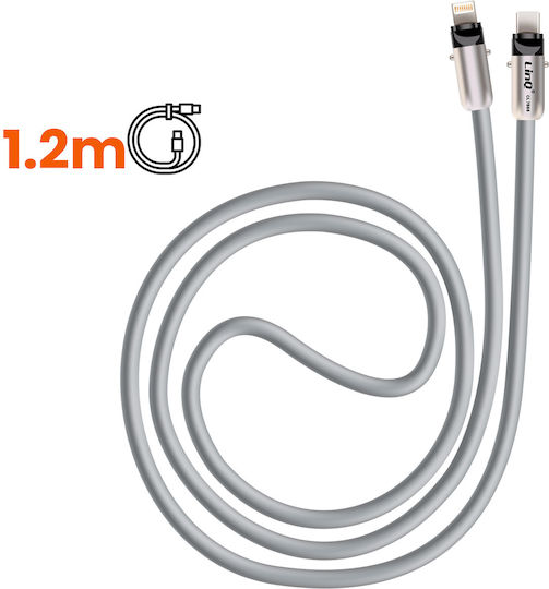 Linq Cablu Lightning 2-în-1 Choker USB-C Lungime 1.2m Gri