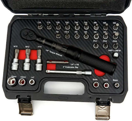 HBM Machines Set de chei tubulare și clichet 1\4" & 3\8" 32buc