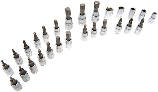 HBM Machines Set de chei tubulare și clichet 1\4" & 3\8" 32buc