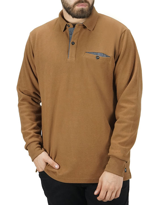 Polo Long Sleeve Blouse Camel