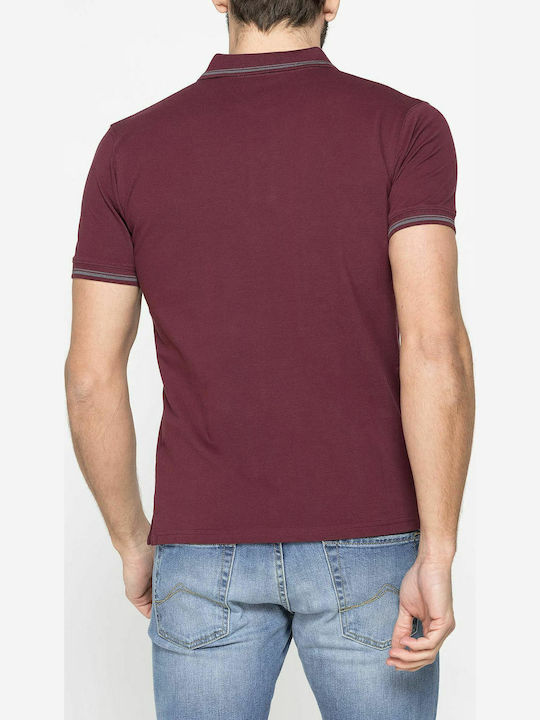 Polo Short Sleeve Blouse Bordeaux