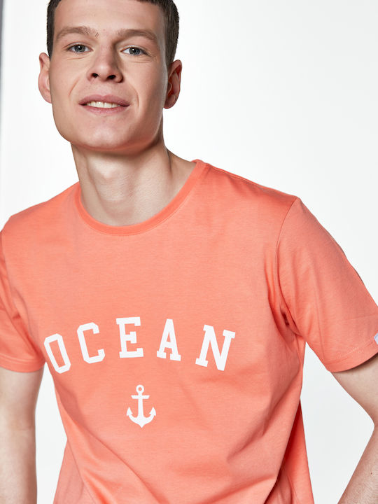 Santana Print Ocean Anchor T-shirt Coral Santana Print Ocean Anchor T-shirt Coral