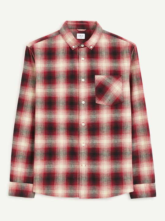 Long-sleeved Shirt Checked Red