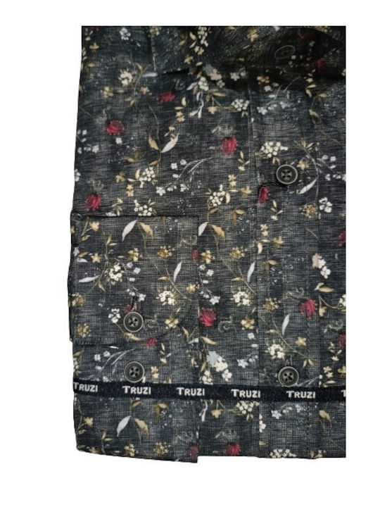 Long Sleeve Shirt in Slim Fit Anthracite