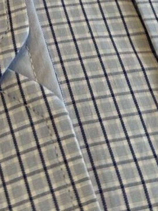 Long-sleeved Shirt Checked Sky Blue